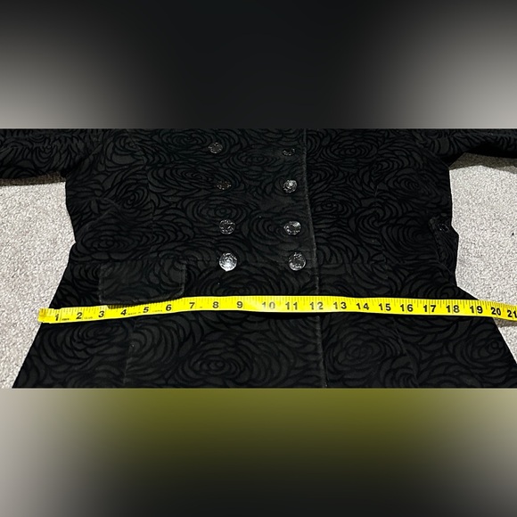 Vintage Y2K Betsey Johnson Double Breasted Black Wool Blend Coat - Picture 11 of 14